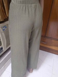 Olive Green Wide Leg Pants