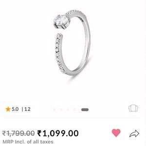 Giva 925 Silver Zircon Stone Ring