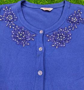 Imported Elegant Blue Cardigan