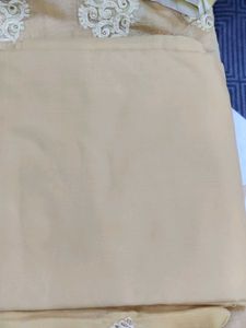 Golden Colour Embroidery Suit With Inner Piece