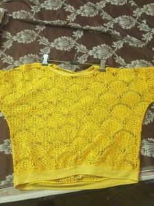Yellow Lace Top