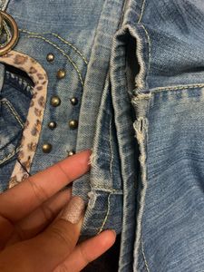 light-wash denim jeans