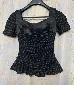 Polka dots Retro Vintage  top ❤️