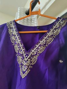 Elegant Pakistani Style Purple Kurta