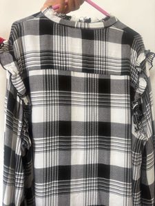 Plaid Ruffle Top