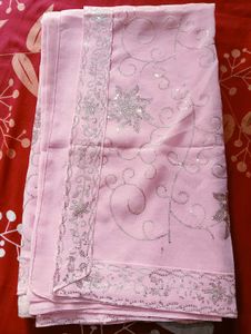 Georgette Pink Saree