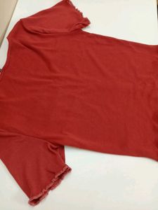 Tokyo Talkies Rust Coloed Top For Women