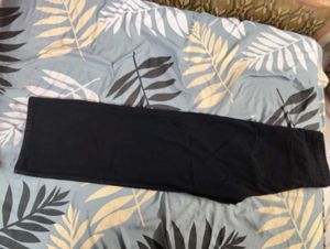 black straight high waist pant fir women