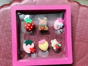 3D Cute Strawberry Phone Charms