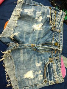 Distressed Denim Shorts
