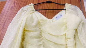 Yellow Sheer Mini Dress