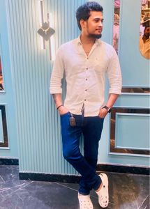 INDIGO NATION WHITE SHIRT (SIZE-40)