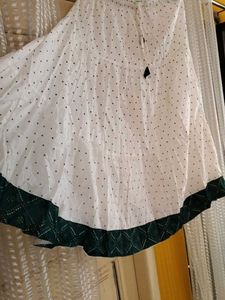 White Skirt With Gher