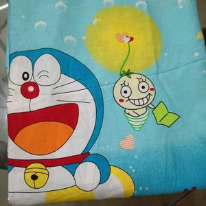 Doraemon Single Bedsheet With Pillow Cover