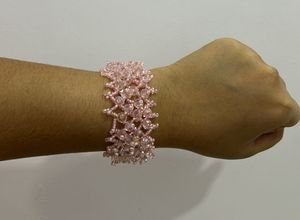 Pink Beads Bracelet - Festive Charm for Women