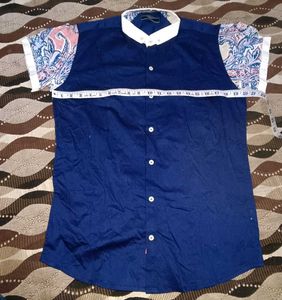 Stylish Blue Patterned Shirt