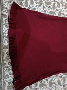 Burgundy Nightgown Dress