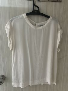 Women Plain White Formal Top