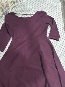 Sparkly Purple Skater Dress
