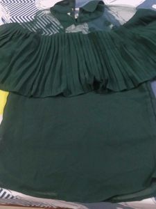 Green Ruffled Top