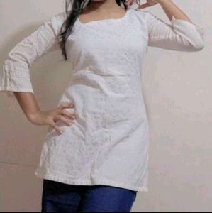 White Cotton Kurta