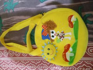Yellow Cartoon Applique Work Sling Bag. Fixed Rate