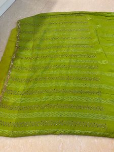 Green Embellished Saree - reselling