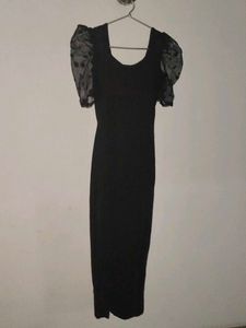 Elegant Black Midi Dress