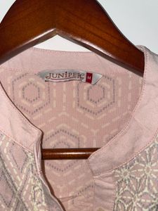 Blush Pink Embroidered Kurti