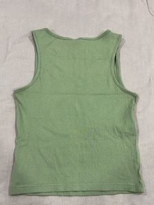 H&amp;M DIVIDED Ribbed Tank Top - Light Green