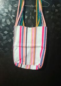 Braided Handle Tote Bag