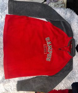 Campus Red & Gray Pullover