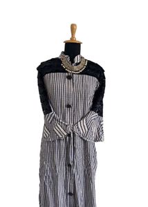 new Striped Shirt kurti  with Lace Detail