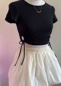 Ribbed Tie Tee