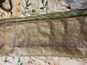 Green Floral Saree