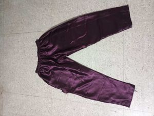 Purple Satin Salwar Kameez