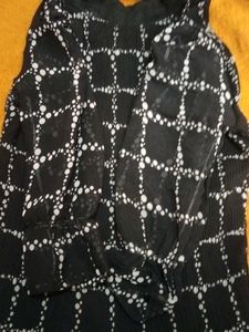 Black And White Tie-Dye Top