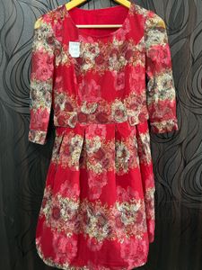 Floral Print Fit &amp; Flare Dress