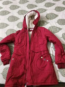 Totally New Red Color Winter Solid Jacket.