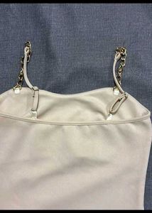 Apricot Bodycon With Chain Straps