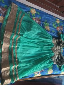 Green &amp; Gold Embellished Dress