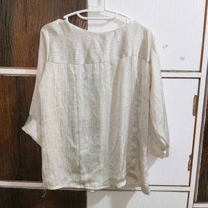 (Size L) Beige Formal Shirt For Women