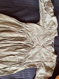 Eyelet Detail Mini Dress