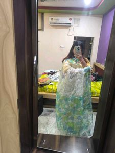 Elegant White Floral Saree