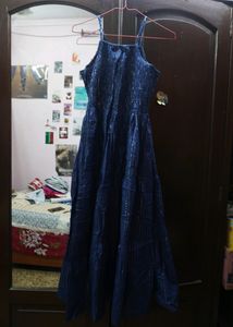 Navy Blue Flowy Dress