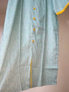 Embroidery Work Collar Neck Kurta With Front Open