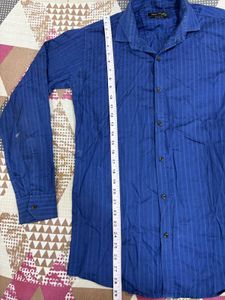 Blue Striped Button-Down Shirt