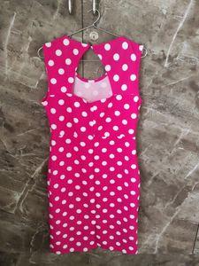 Pink Polka Bodycon Dress