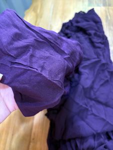 Purple Embroidered peplum top and heavy gher Palaz