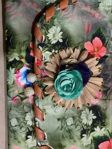 Floral Print Chain Clutch